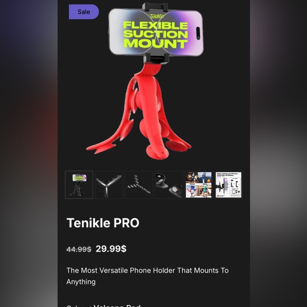 Tenikle Flexible Suction Mount